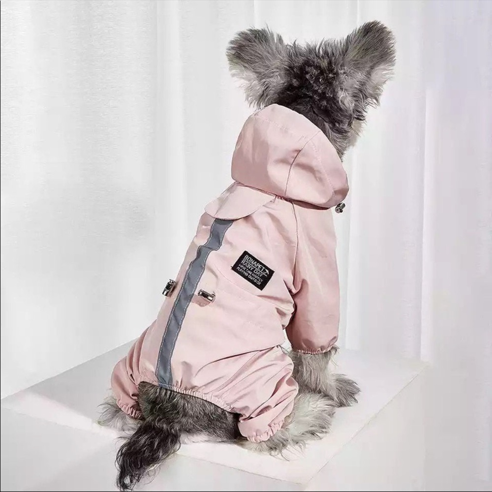 Cute dog raincoat for small breed dog
